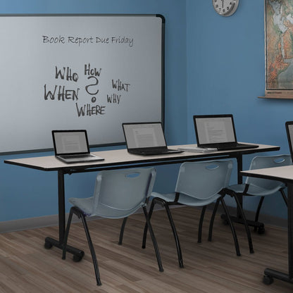 84 x 24 in. Flip-Top Training Nesting Table- Maple