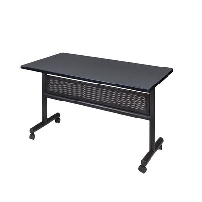 48 x 30 in. Flip-Top Training Nesting Table with Modesty Panel- Grey