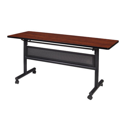 60 x 24 in. Flip-Top Training Nesting Table with Modesty Panel- Cherry