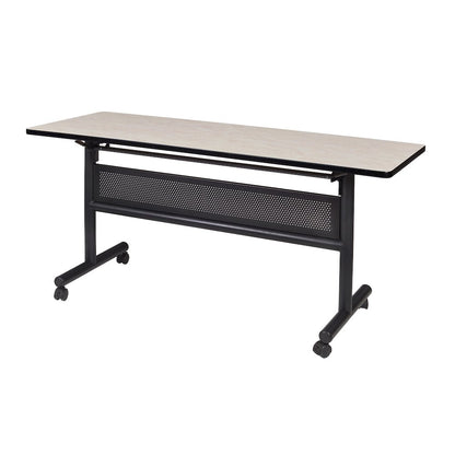 60 x 24 in. Flip-Top Training Nesting Table with Modesty Panel- Maple