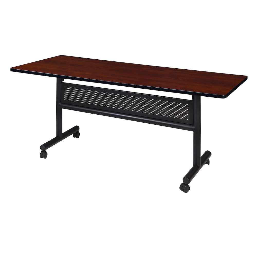 60 x 30 in. Flip-Top Training Nesting Table with Modesty Panel- Cherry