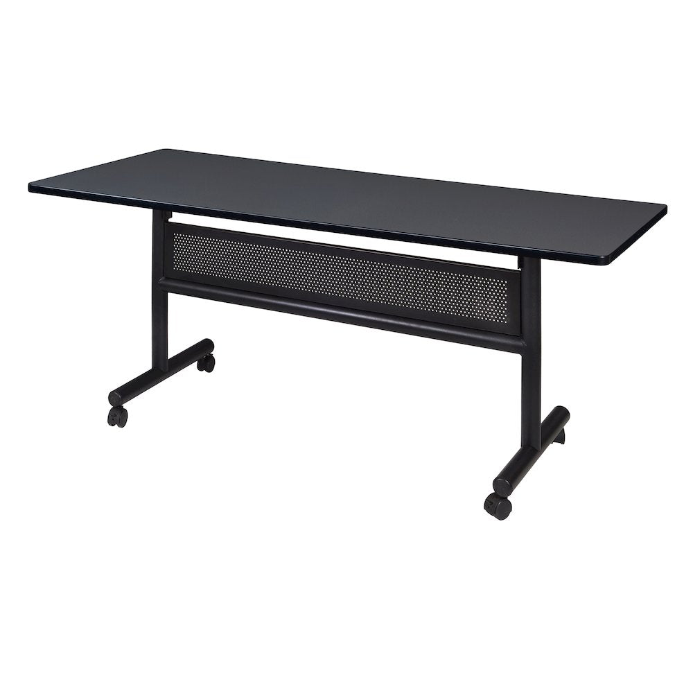 60 x 30 in. Flip-Top Training Nesting Table with Modesty Panel- Grey