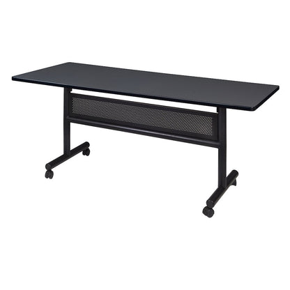 60 x 30 in. Flip-Top Training Nesting Table with Modesty Panel- Grey
