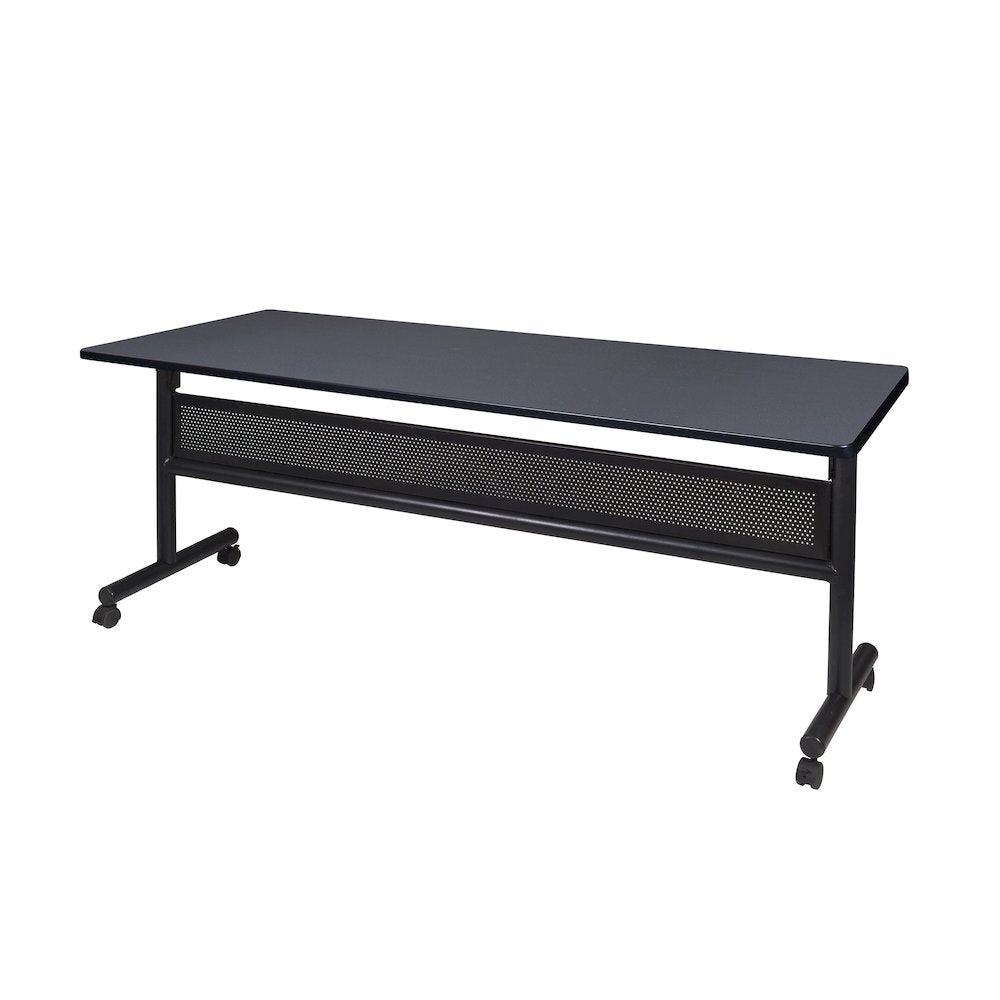 72 x 24 in. Flip-Top Training Nesting Table with Modesty Panel- Grey