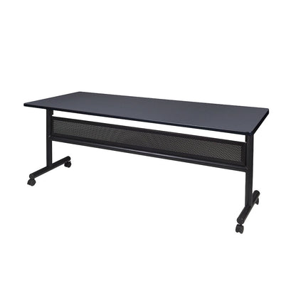 72 x 24 in. Flip-Top Training Nesting Table with Modesty Panel- Grey