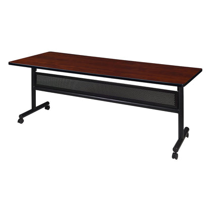 72 x 30 in. Flip-Top Training Nesting Table with Modesty Panel- Cherry