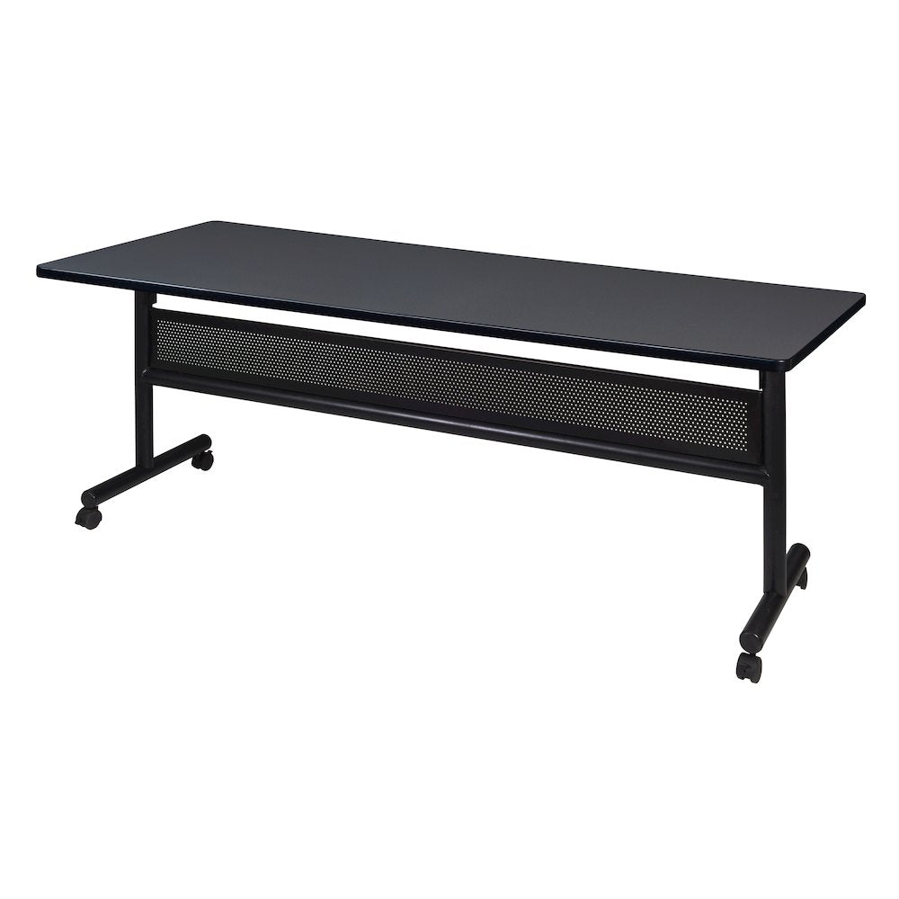 72 x 30 in. Flip-Top Training Nesting Table with Modesty Panel- Grey