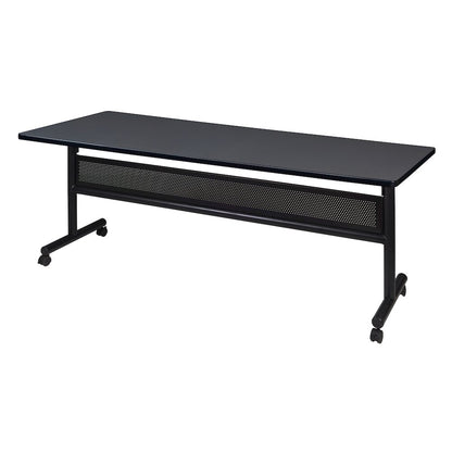 72 x 30 in. Flip-Top Training Nesting Table with Modesty Panel- Grey