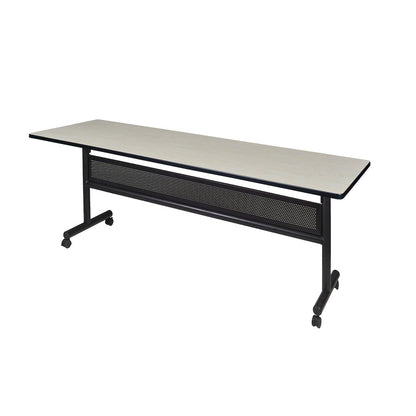 84 x 24 in. Flip-Top Training Nesting Table with Modesty Panel- Maple