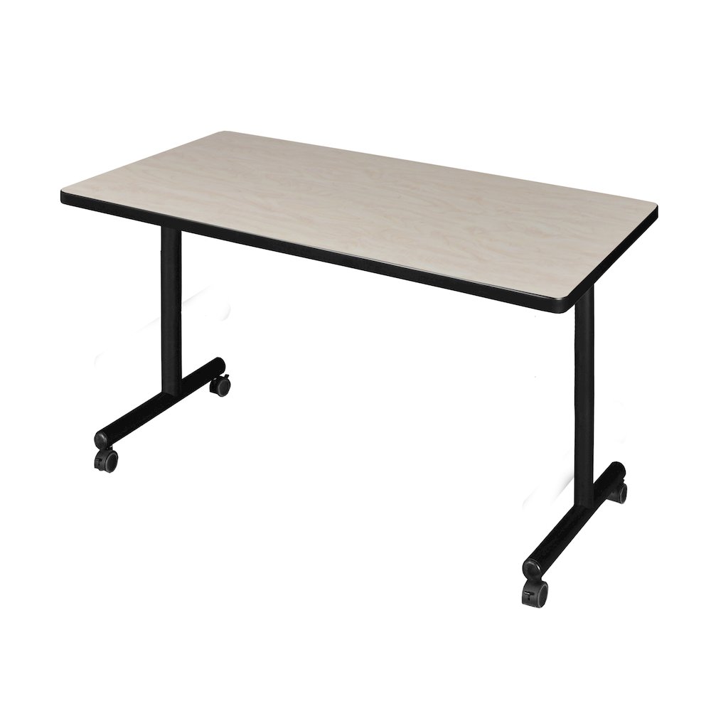 42 x 30 in. Mobile T-Base Training Seminar Table- Maple