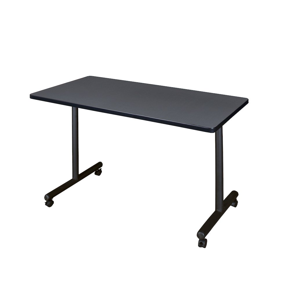 48 x 24 in. Mobile T-Base Training Seminar Table- Grey