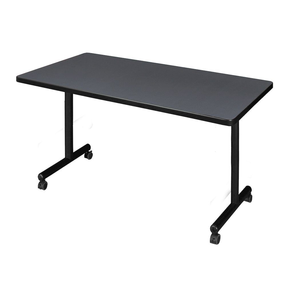 48 x 30 in. Mobile T-Base Training Seminar Table- Grey