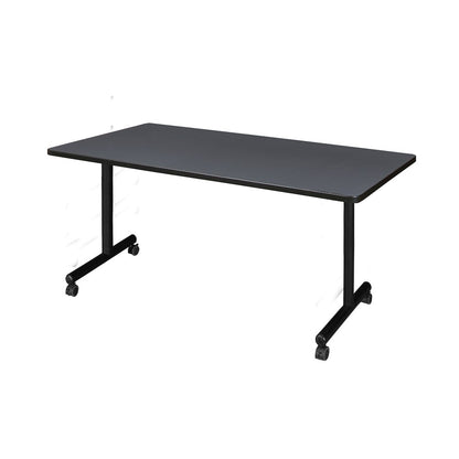 66 x 30 in. Mobile T-Base Training Seminar Table- Grey