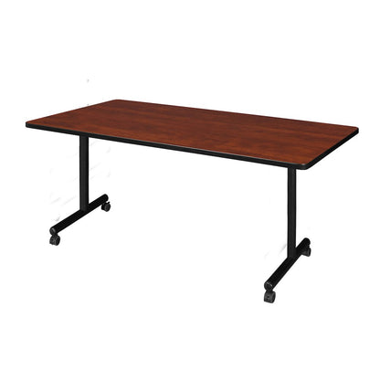 72 x 30 in. Mobile T-Base Training Seminar Table- Cherry