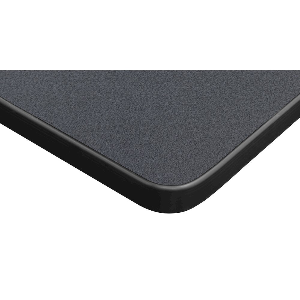 84 x 24 in. Mobile T-Base Training Table- Grey, 2 M Stack Chairs- Black
