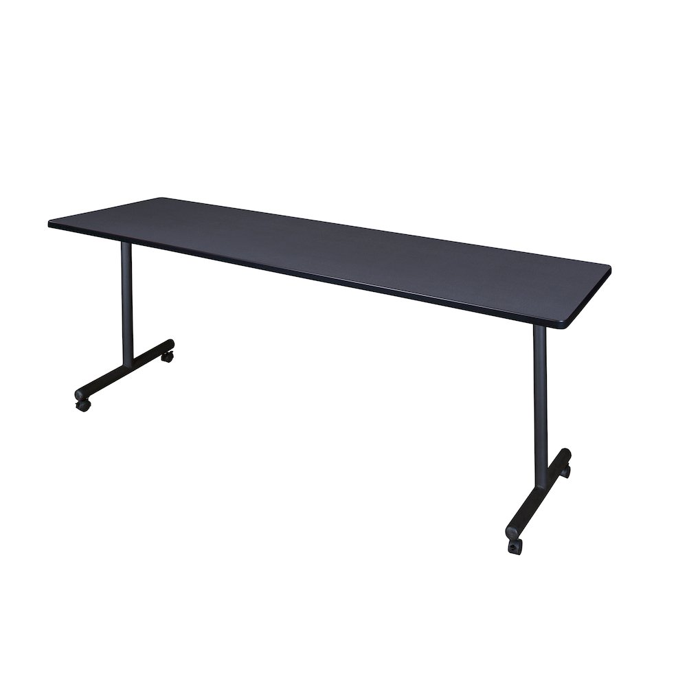 84 x 24 in. Mobile T-Base Training Seminar Table- Grey