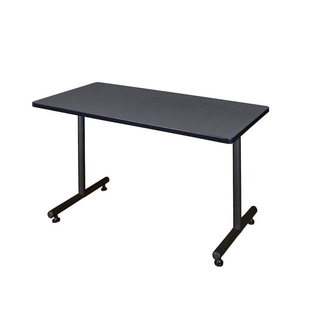 42 x 24 in. Steel T-Base Training Seminar Table- Grey
