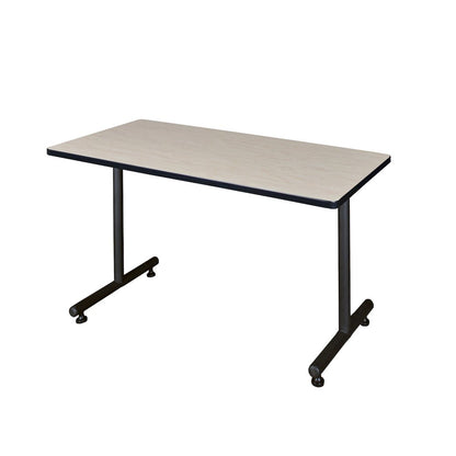 48 x 24 in. Steel T-Base Training Seminar Table- Maple