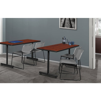 48 x 30 in. Steel T-Base Training Seminar Table- Cherry