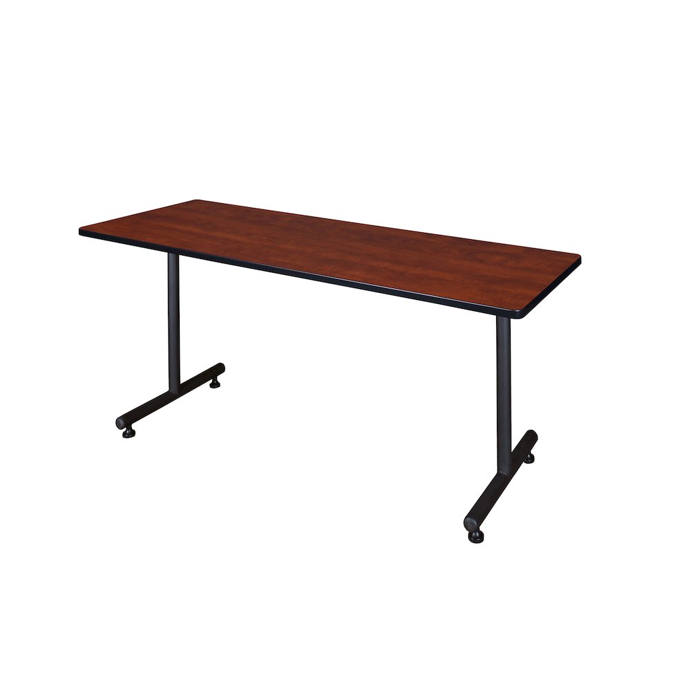 60 x 24 in. Steel T-Base Training Seminar Table- Cherry
