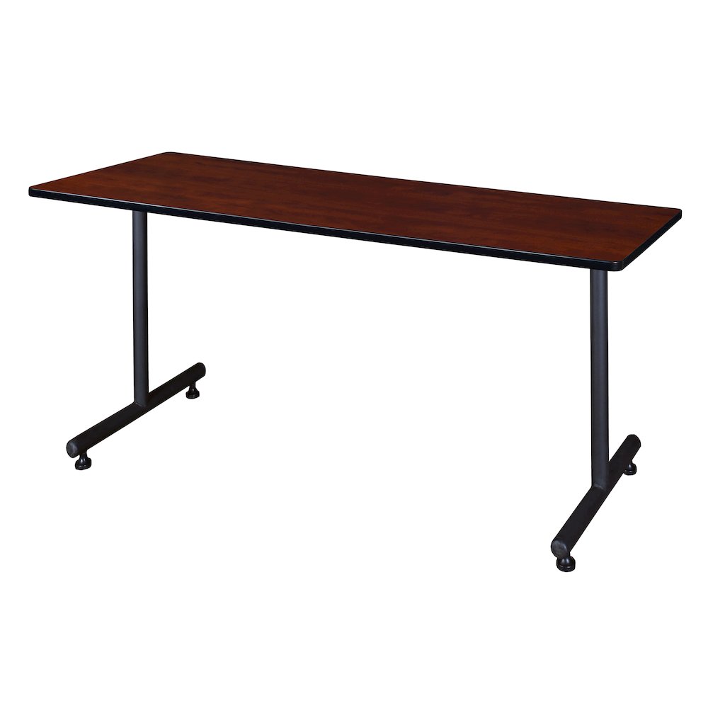 60 x 30 in. Steel T-Base Training Seminar Table- Cherry