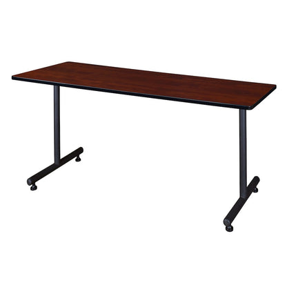 60 x 30 in. Steel T-Base Training Seminar Table- Cherry