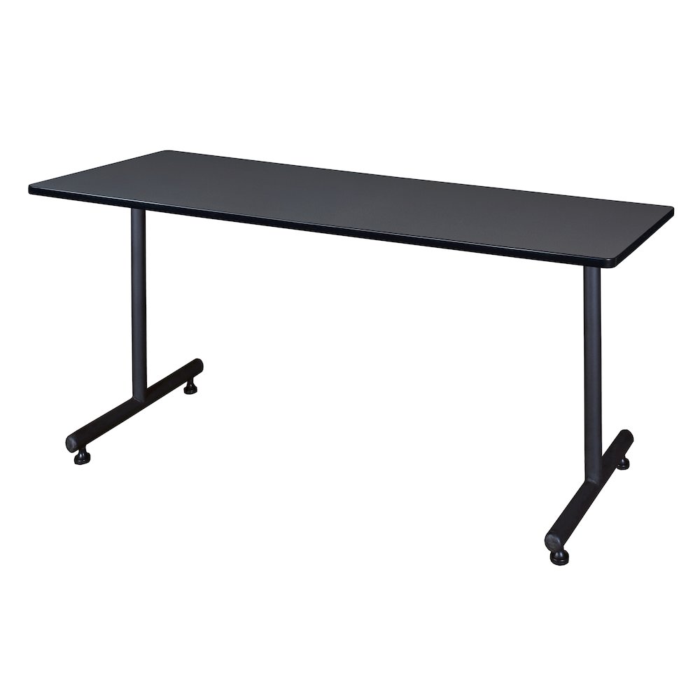60 x 30 in. Steel T-Base Training Seminar Table- Grey