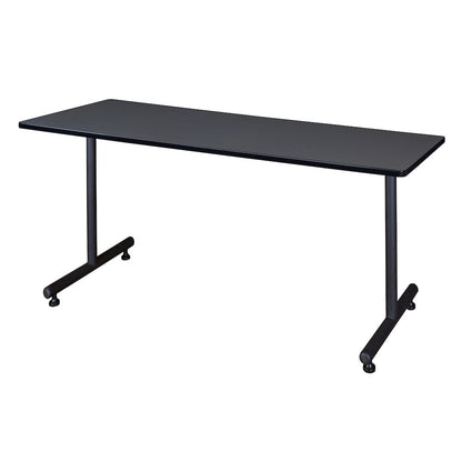 60 x 30 in. Steel T-Base Training Seminar Table- Grey