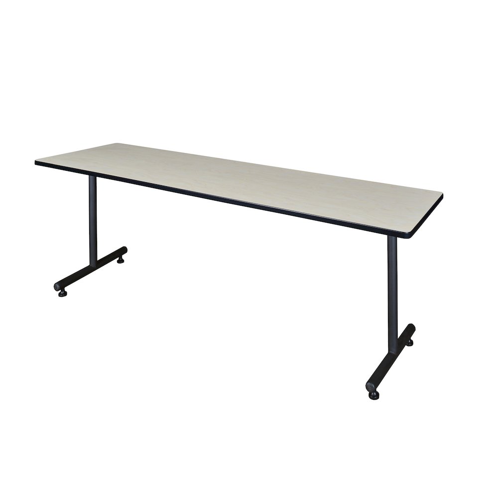 84 x 24 in. Steel T-Base Training Seminar Table- Maple