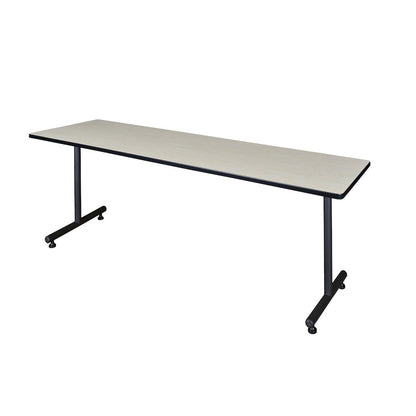 84 x 24 in. Steel T-Base Training Seminar Table- Maple