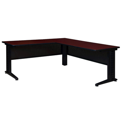 72 x 72 in. L Shape Desk Shell- Mahogany