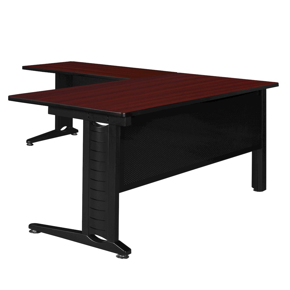 72 x 72 in. L Shape Desk Shell- Mahogany