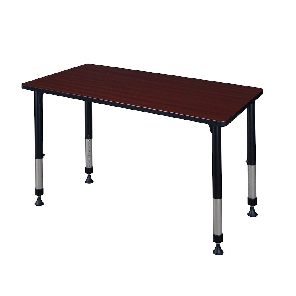 42 x 24 in. Height Adjustable Classroom Activity Table- Mahogany