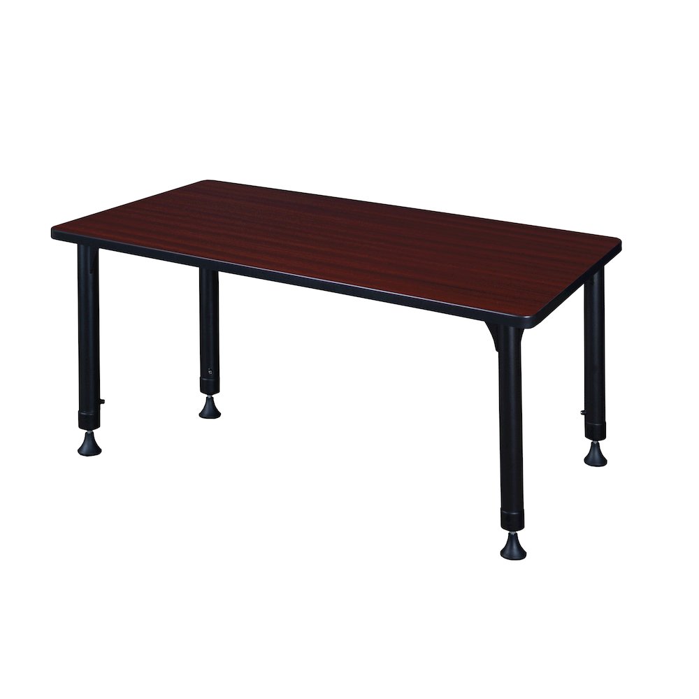42 x 24 in. Height Adjustable Classroom Activity Table- Mahogany