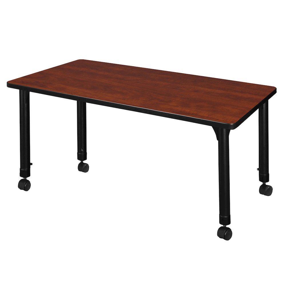 42 x 30 in. Height Adjustable Mobile Classroom Activity Table- Cherry