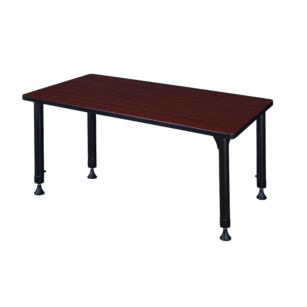 42 x 30 in. Height Adjustable Classroom Activity Table- Mahogany