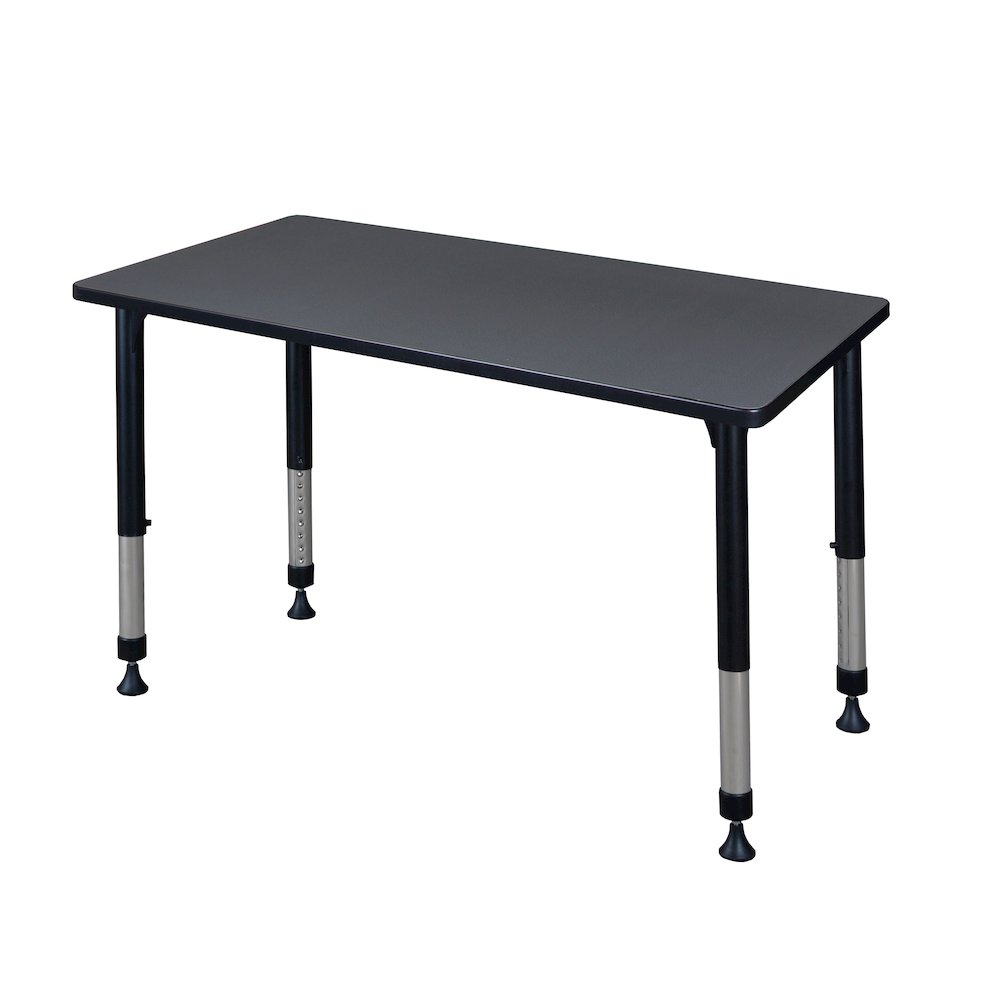 48 x 24 in. Height Adjustable Classroom Activity Table- Grey