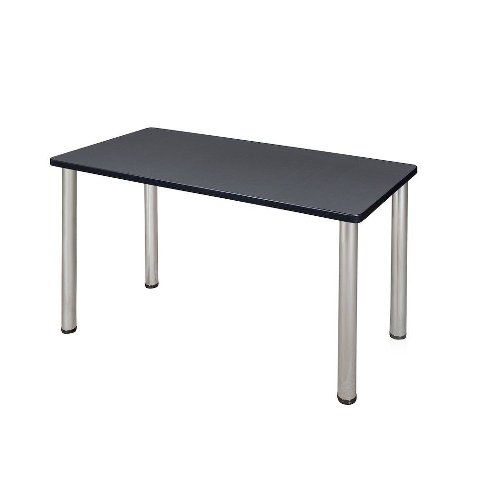 48 x 24 in. Training Seminar Table- Grey Top, Chrome Legs
