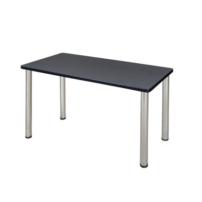 48 x 24 in. Training Seminar Table- Grey Top, Chrome Legs