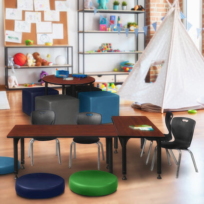 60 x 24 in. Height Adjustable Classroom Activity Table- Cherry