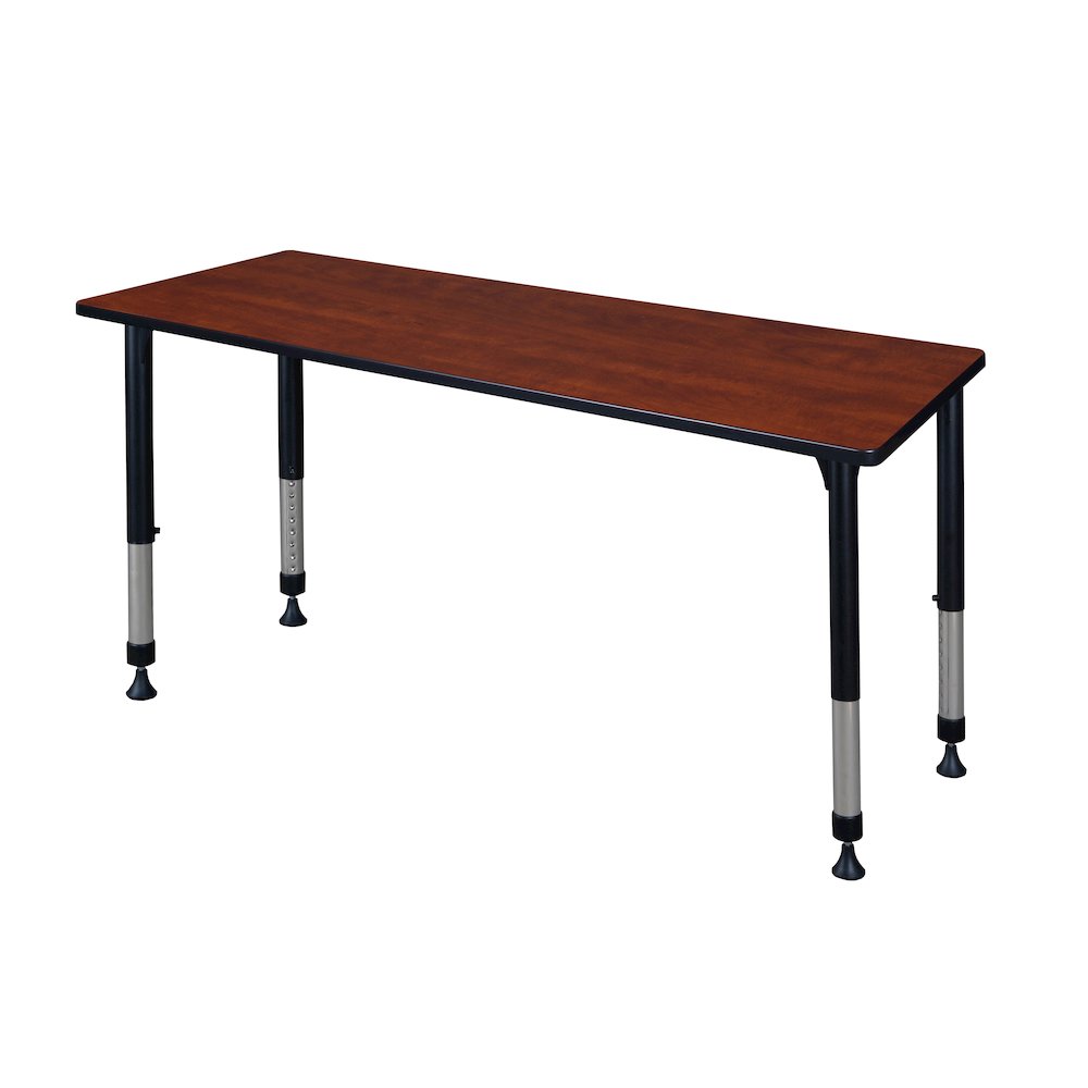 60 x 24 in. Height Adjustable Classroom Activity Table- Cherry