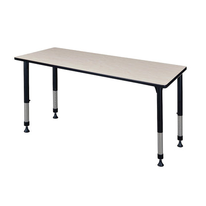 60 x 24 in. Height Adjustable Classroom Activity Table- Maple