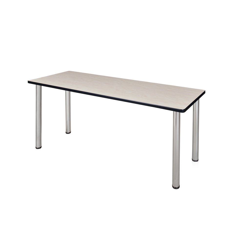 60 x 24 in. Training Seminar Table- Maple Top, Chrome Legs
