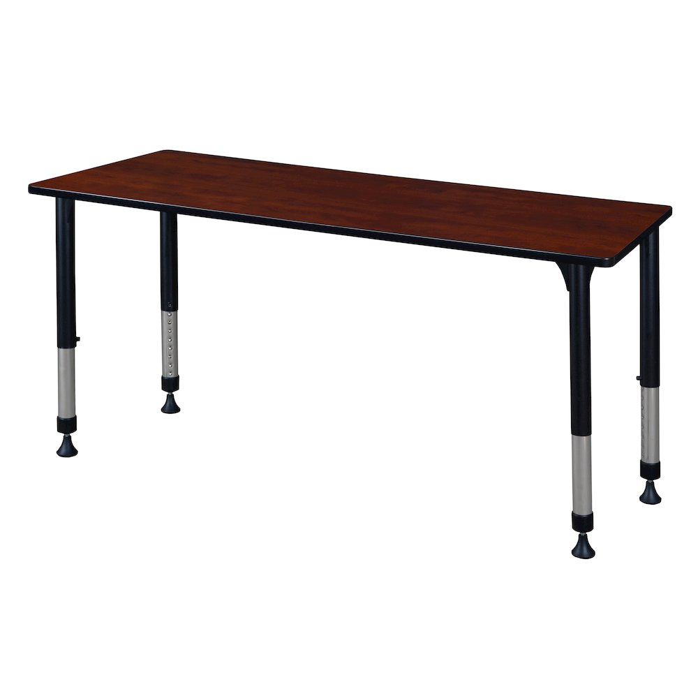 60 x 30 in. Height Adjustable Classroom Activity Table- Cherry