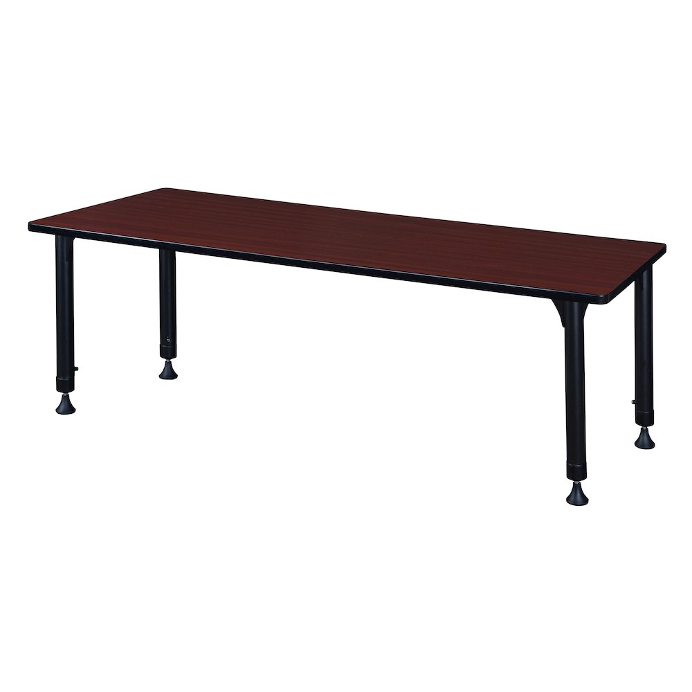 60 x 30 in. Height Adjustable Classroom Activity Table- Mahogany