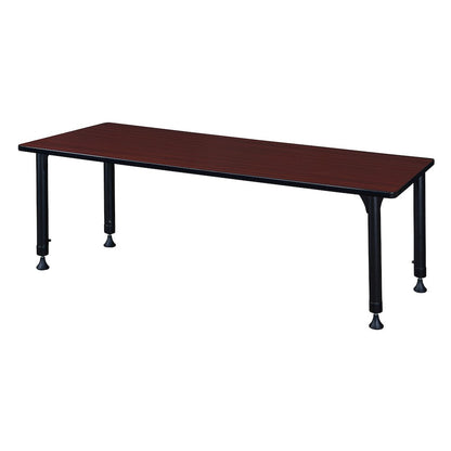 60 x 30 in. Height Adjustable Classroom Activity Table- Mahogany