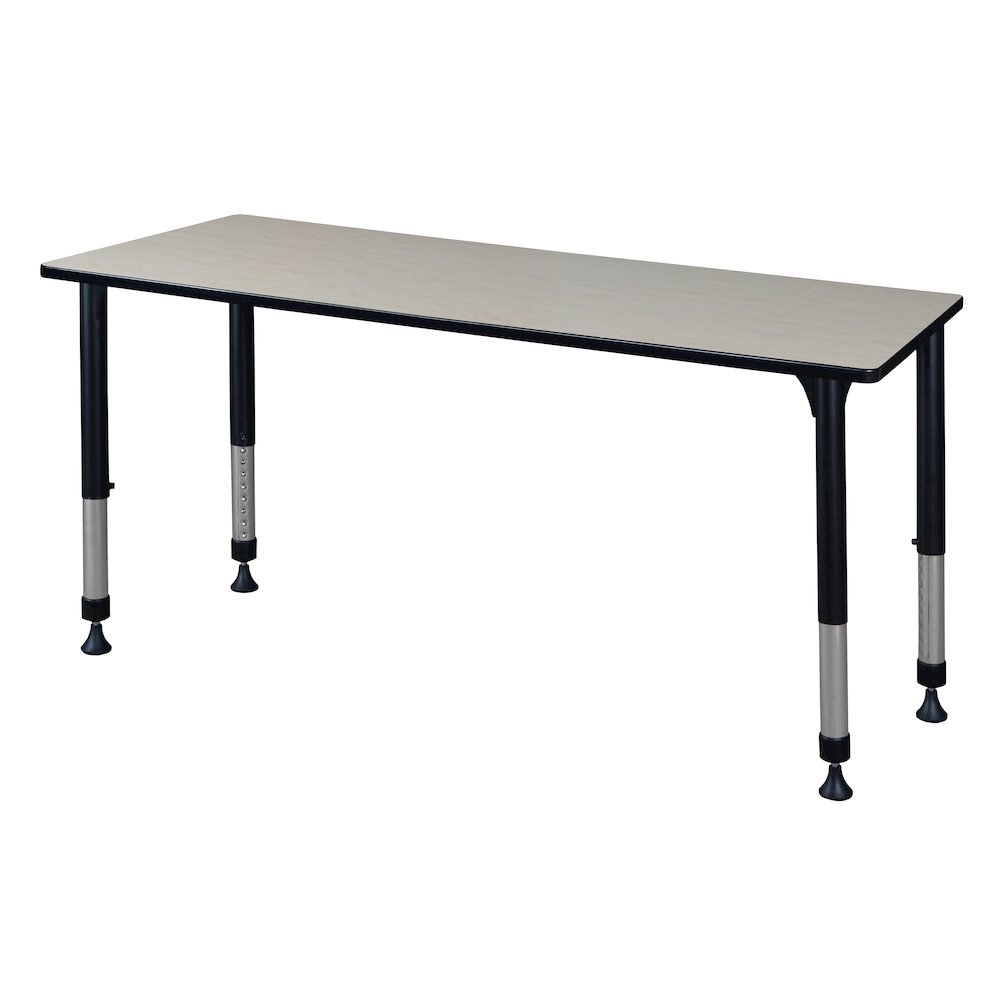 Kee 60" x 30" Height Adjustable Classroom Table - Maple