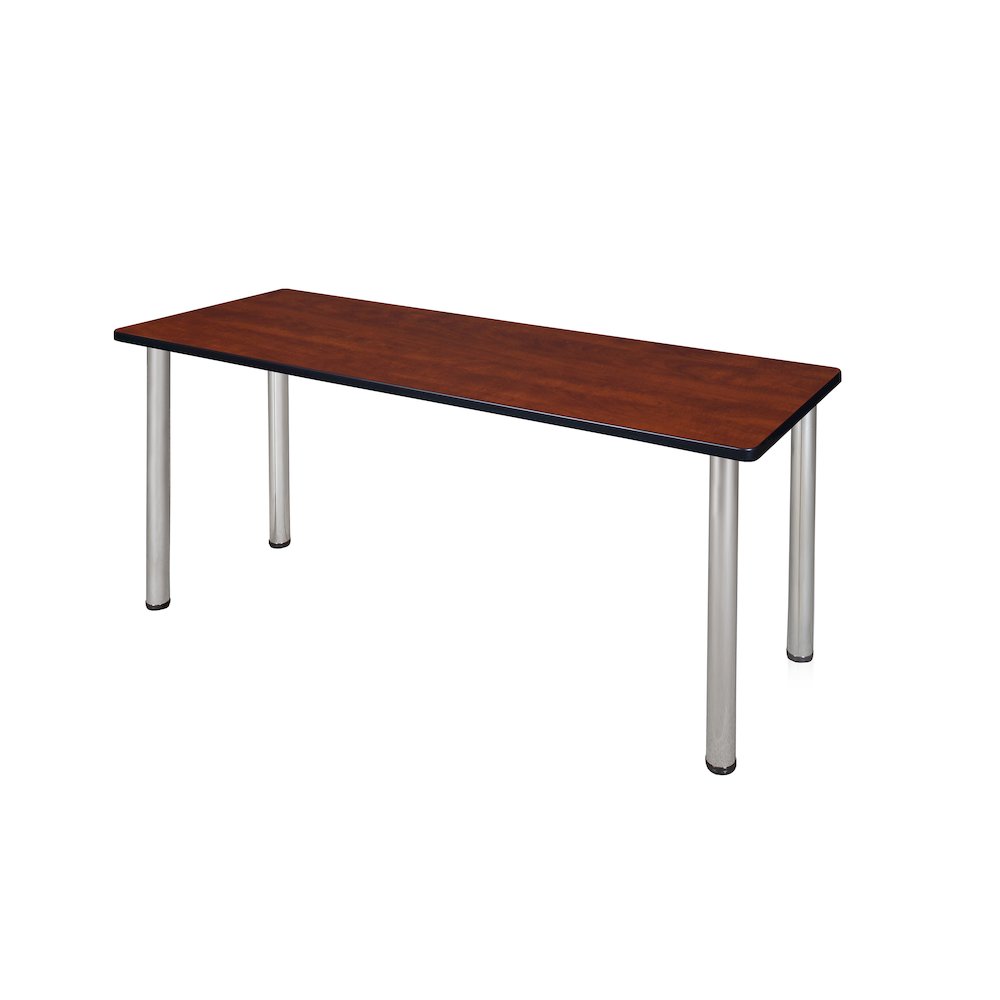 66 x 24 in. Training Seminar Table- Cherry Top, Chrome Legs