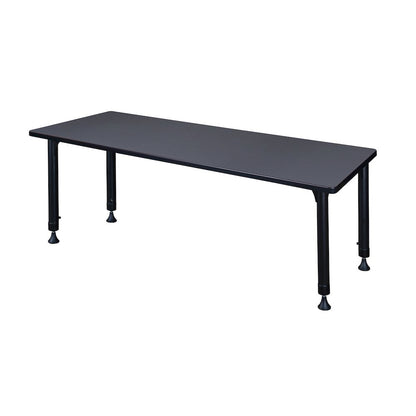 72 x 24 in. Height Adjustable Classroom Activity Table- Grey