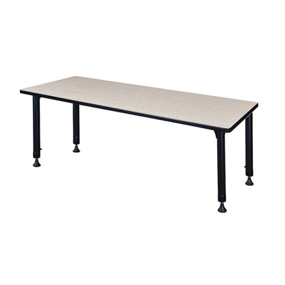 72 x 24 in. Height Adjustable Classroom Activity Table- Maple